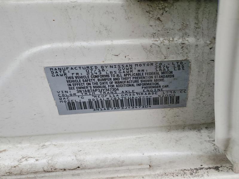 Aukcja sprzedaży 2018 Nissan Sentra, vin: 3N1AB7AP3JY347304, numer aukcji: 62242106