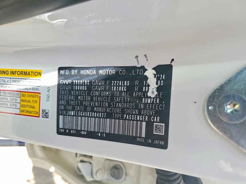 Продажа на аукционе авто 2024 Honda Civic, vin: JHMFL5G45RX004927, номер лота: 58661276