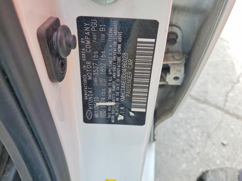 62654506 :رقم المزاد ، KMHCT4AE0DU496028 vin ، 2013 Hyundai Accent مزاد بيع