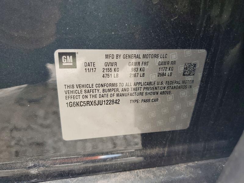 Aukcja sprzedaży 2018 Cadillac Ct6, vin: 1G6KC5RX6JU122842, numer aukcji: 59832546