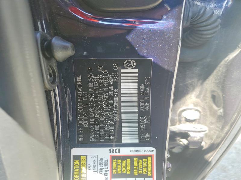 Aukcja sprzedaży 2021 Lexus Es, vin: 58AFA1C13MU005486, numer aukcji: 61580516