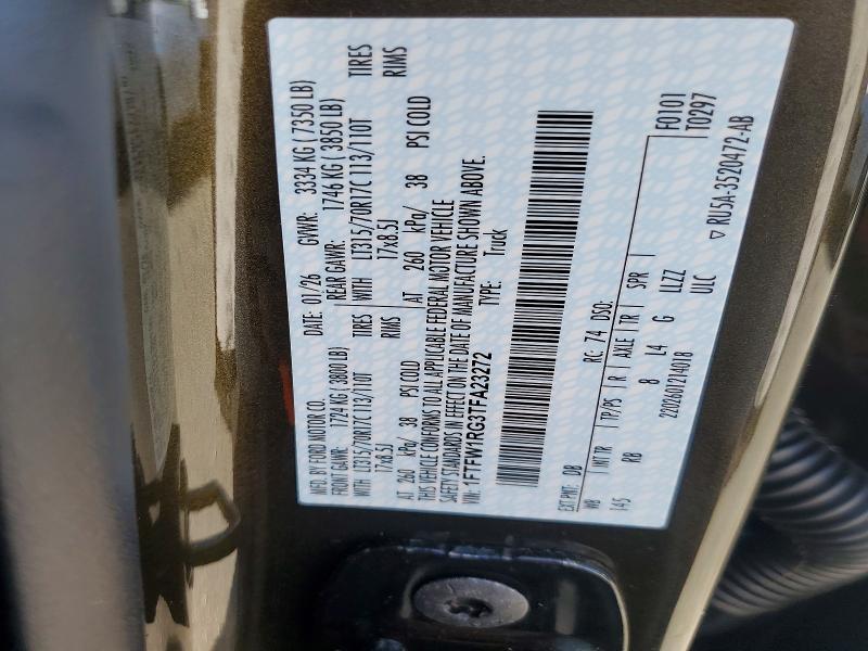 Продажа на аукционе авто 2026 Ford F150, vin: 1FTFW1RG3TFA23272, номер лота: 60811506
