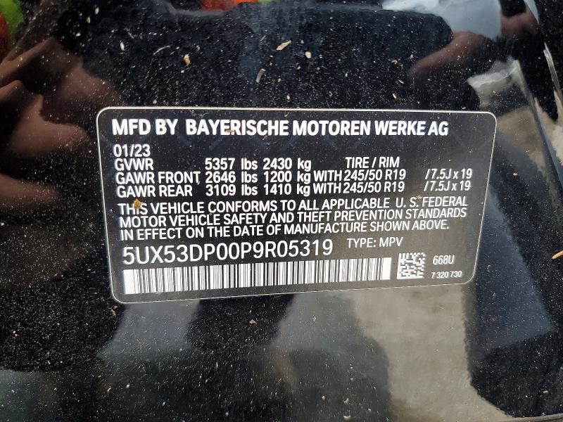 Aukcja sprzedaży 2023 Bmw X3, vin: 5UX53DP00P9R05319, numer aukcji: 63185086