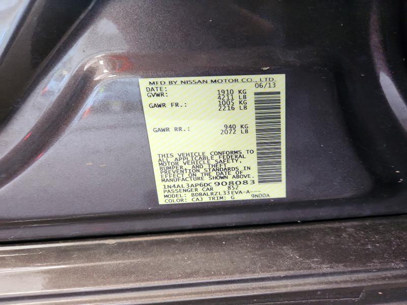 Aukcja sprzedaży 2013 Nissan Altima, vin: 1N4AL3AP6DC908083, numer aukcji: 60879556