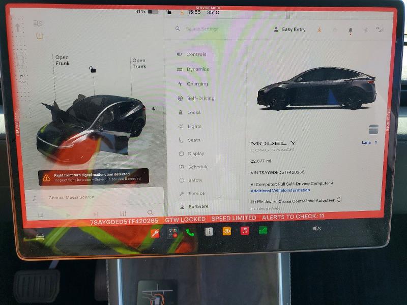 85964015 :رقم المزاد ، 7SAYGDED5TF420265 vin ، 2026 Tesla Model Y مزاد بيع