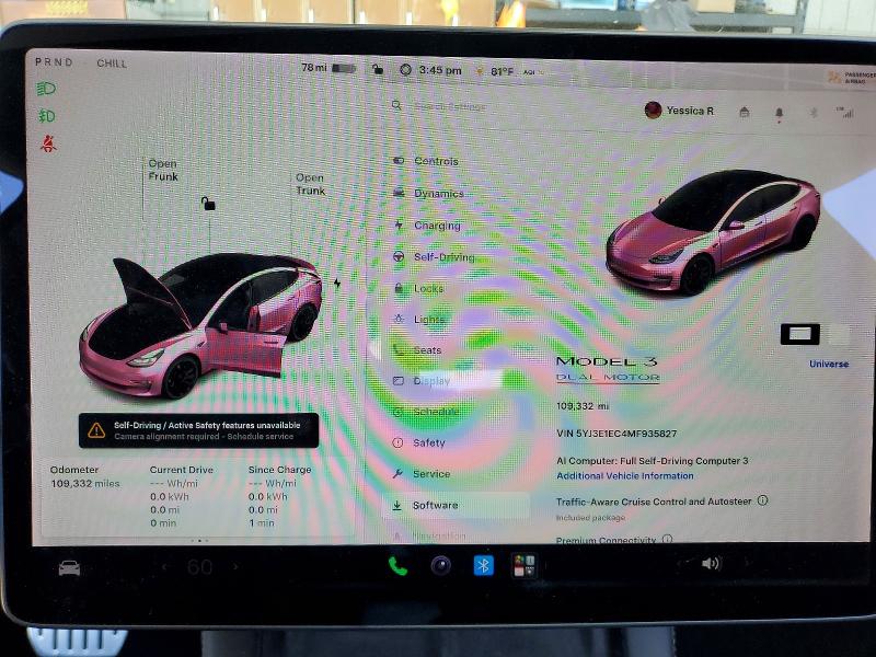 2021 Tesla Model 3 მანქანა იყიდება აუქციონზე, vin: 5YJ3E1EC4MF935827, აუქციონის ნომერი: 60807036