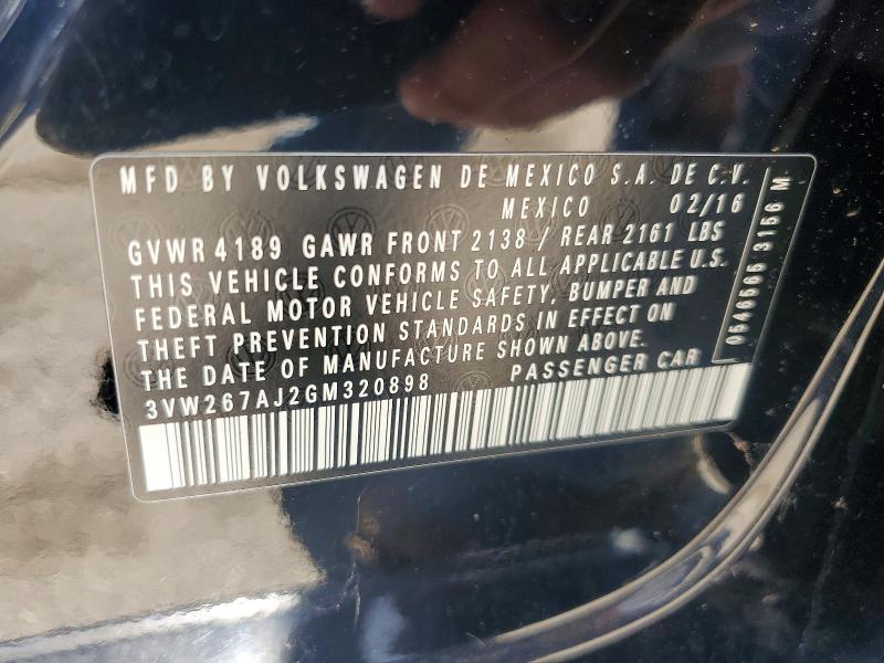 Продажа на аукционе авто 2016 Volkswagen Jetta, vin: 3VW267AJ2GM320898, номер лота: 59791626