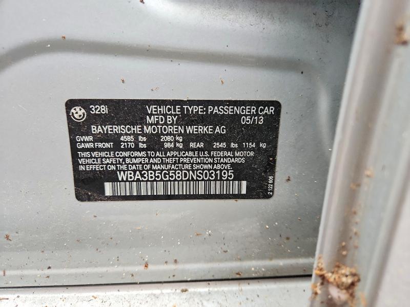 59663666 :رقم المزاد ، WBA3B5G58DNS03195 vin ، 2013 Bmw 328 مزاد بيع