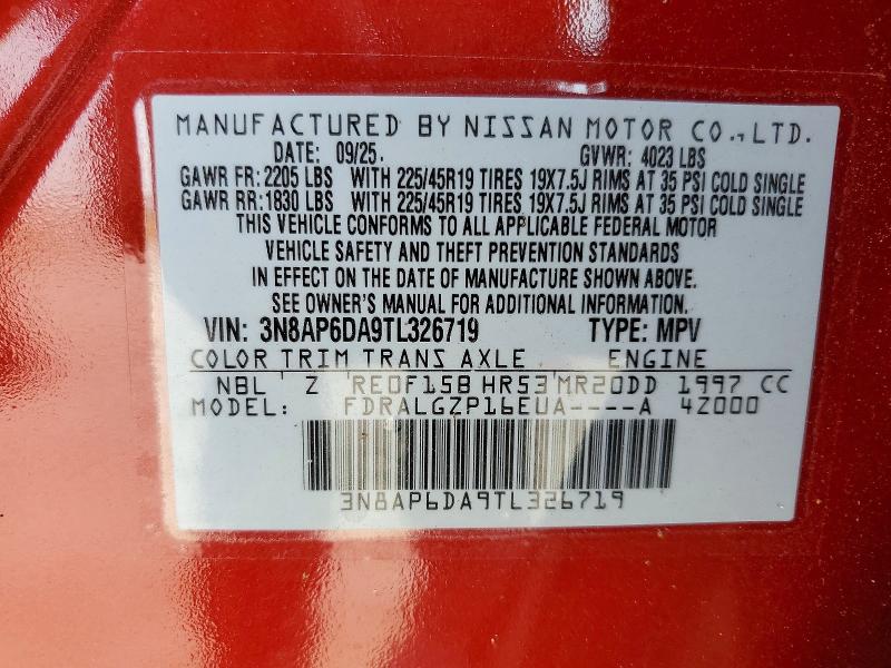 Продажа на аукционе авто 2026 Nissan Kicks, vin: 3N8AP6DA9TL326719, номер лота: 59535926