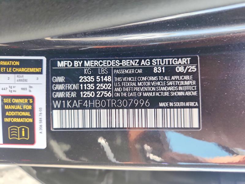 Продаж на аукціоні авто 2026 Mercedes-benz C, vin: W1KAF4HB0TR307996, номер лоту: 58877456