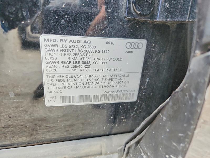 Продаж на аукціоні авто 2018 Audi Sq5, vin: WA1A4AFY9J2242474, номер лоту: 63111796