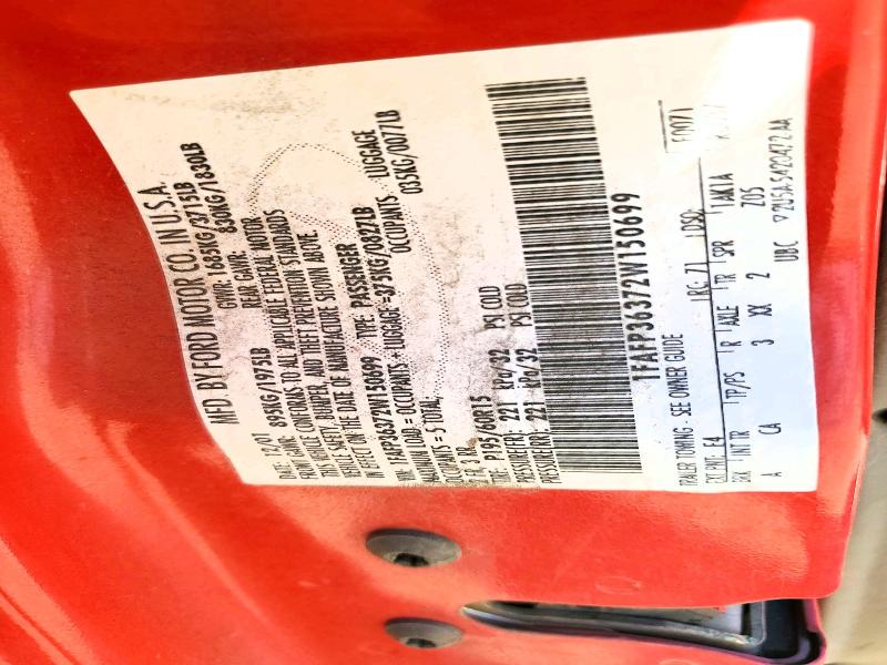 2002 Ford Focus მანქანა იყიდება აუქციონზე, vin: 1FAFP36372W150699, აუქციონის ნომერი: 85968255