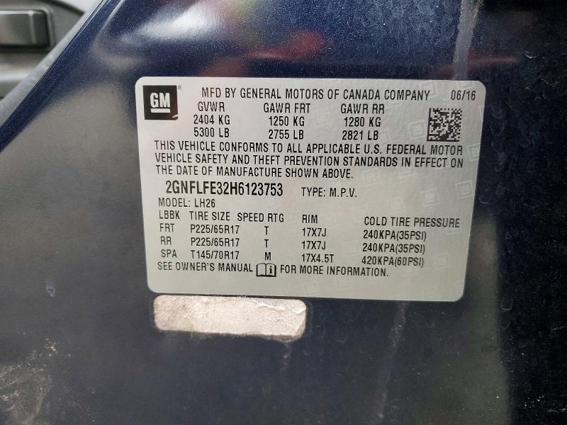 Aukcja sprzedaży 2017 Chevrolet Equinox, vin: 2GNFLFE32H6123753, numer aukcji: 59241726