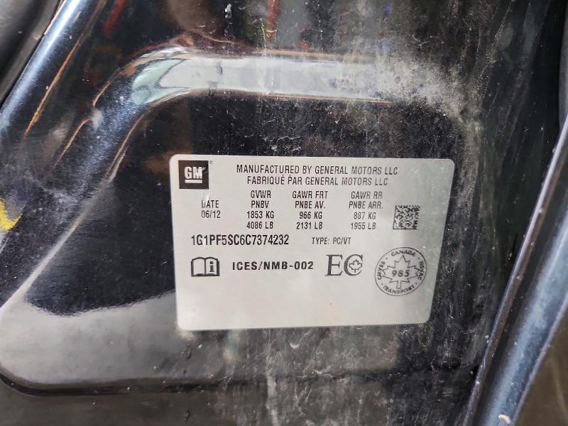 Продаж на аукціоні авто 2012 Chevrolet Cruze, vin: 1G1PF5SC6C7374232, номер лоту: 61745796