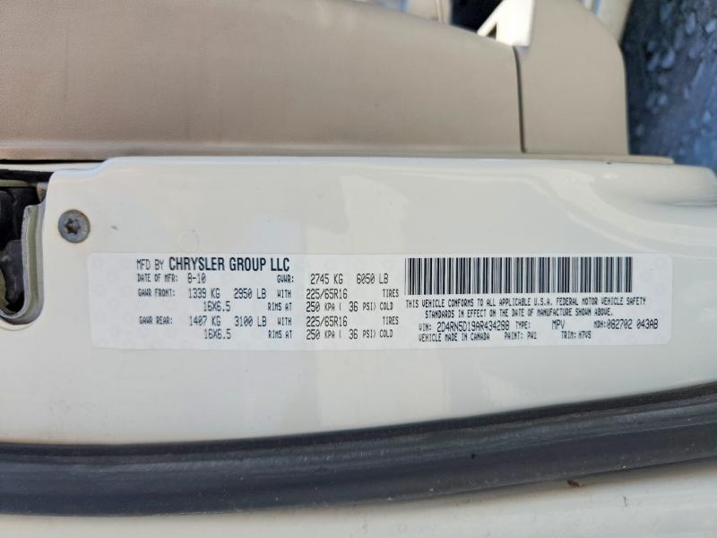 Aukcja sprzedaży 2010 Dodge Grand Caravan, vin: 2D4RN5D19AR434288, numer aukcji: 59578946