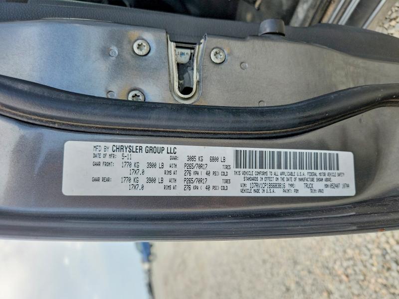 2011 Dodge Ram 1500 მანქანა იყიდება აუქციონზე, vin: 1D7RV1CP1BS683816, აუქციონის ნომერი: 61968956