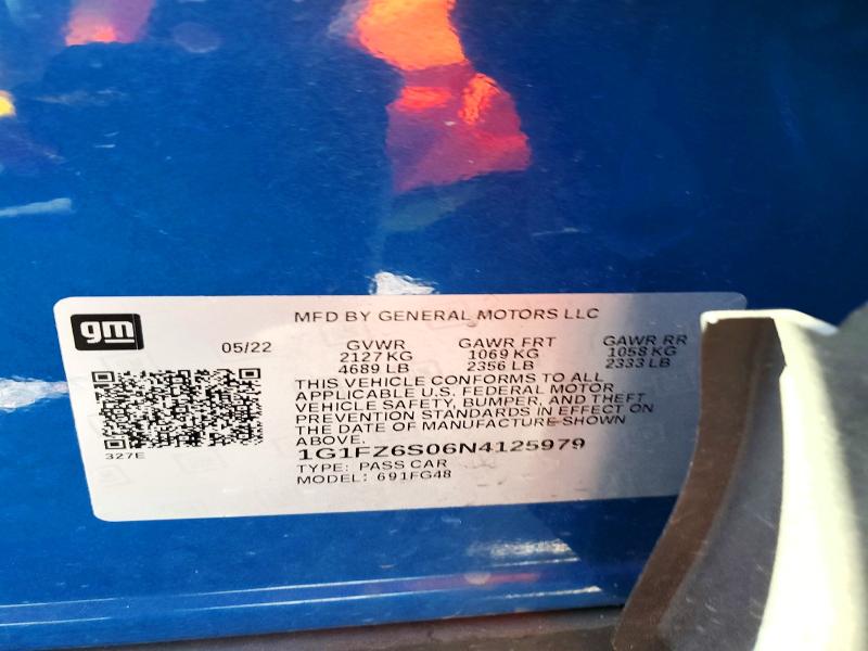 Aukcja sprzedaży 2022 Chevrolet Bolt Euv, vin: 1G1FZ6S06N4125979, numer aukcji: 59997556
