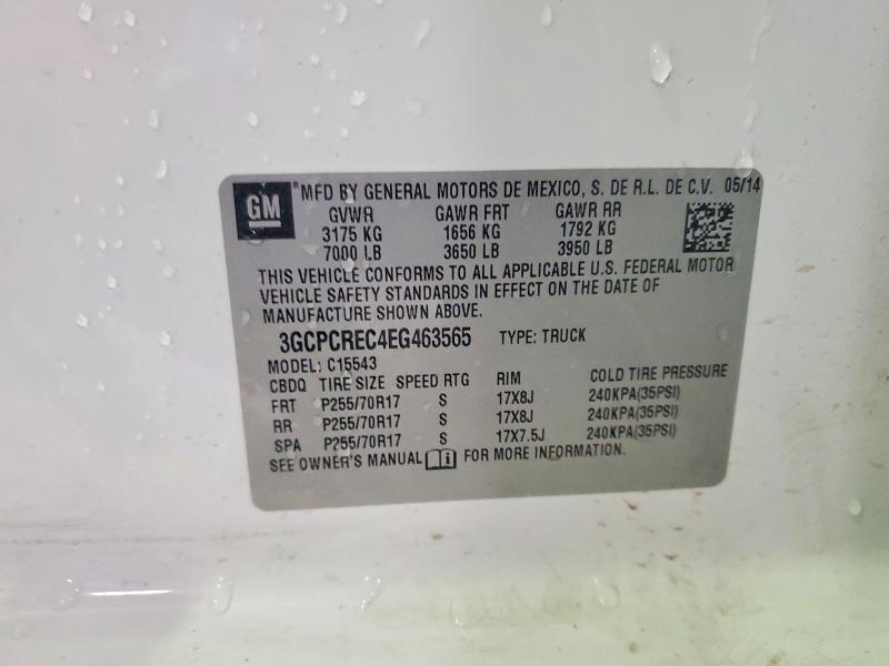 2014 Chevrolet Silverado მანქანა იყიდება აუქციონზე, vin: 3GCPCREC4EG463565, აუქციონის ნომერი: 63414436