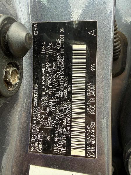 62159526 :رقم المزاد ، JTEBU14R060094414 vin ، 2006 Toyota 4runner مزاد بيع