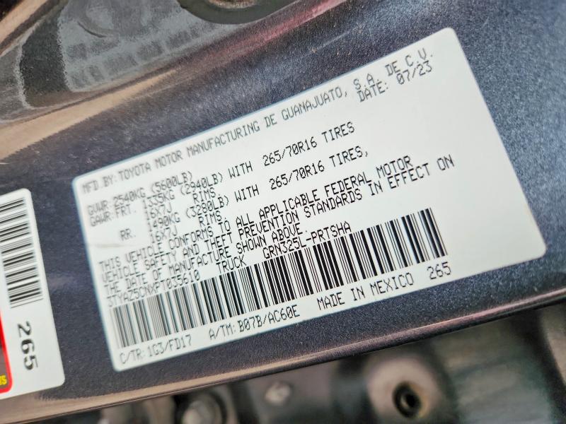 Auction sale of the 2023 Toyota Tacoma, vin: 3TYAZ5CNXPT035610, lot number: 61798096