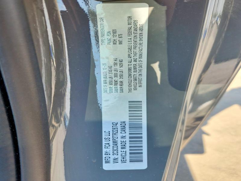 Продажа на аукционе авто 2026 Dodge Charger, vin: 2C3CDAMP2TR228742, номер лота: 61639766
