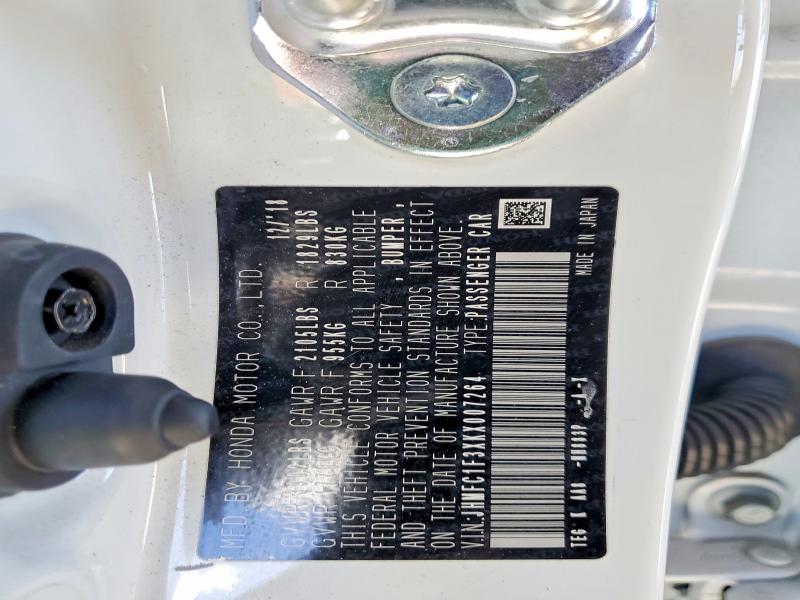 Aukcja sprzedaży 2019 Honda Civic, vin: JHMFC1F3XKX007264, numer aukcji: 62080376