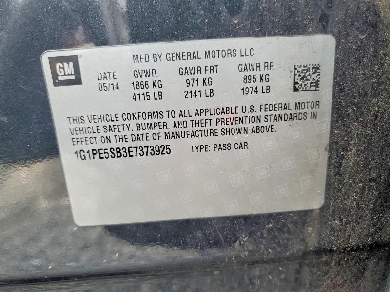 Aukcja sprzedaży 2014 Chevrolet Cruze, vin: 1G1PE5SB3E7373925, numer aukcji: 62824776
