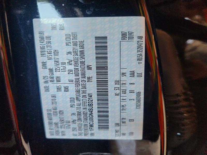 Aukcja sprzedaży 2025 Ford Escape, vin: 1FMCU0GN4SUB32141, numer aukcji: 60241626