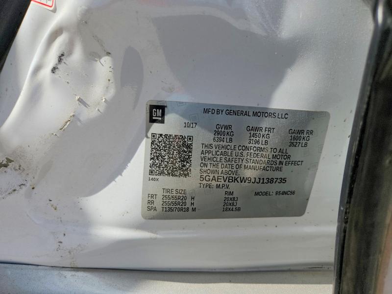Продажа на аукционе авто 2018 Buick Enclave, vin: 5GAEVBKW9JJ138735, номер лота: 59865016