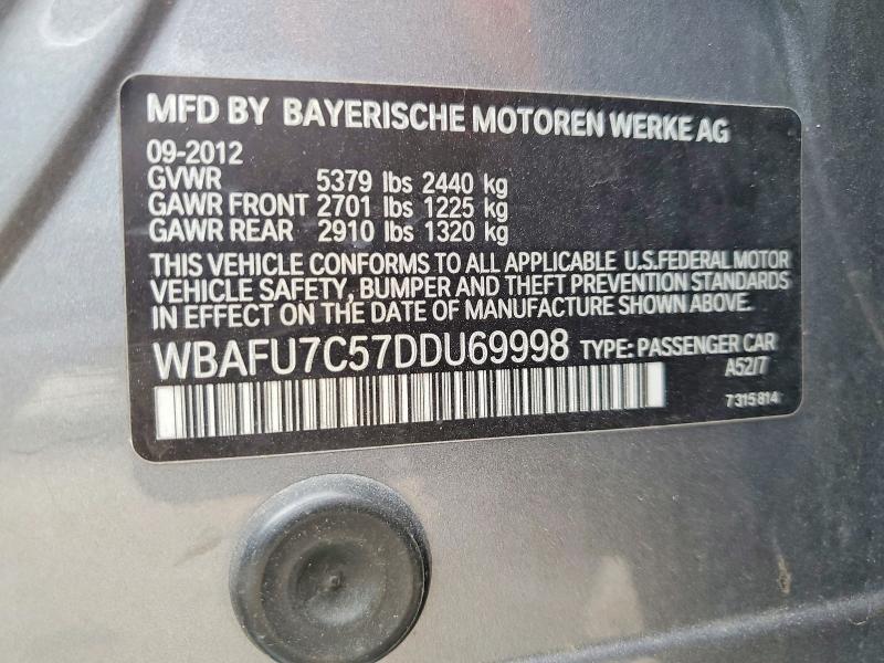 Aukcja sprzedaży 2013 Bmw 535, vin: WBAFU7C57DDU69998, numer aukcji: 61123206
