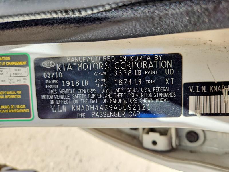 Продажа на аукционе авто 2010 Kia Rio, vin: KNADH4A39A6692121, номер лота: 60073896
