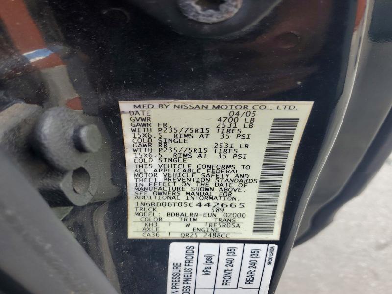 Продажа на аукционе авто 2005 Nissan Frontier, vin: 1N6BD06T05C442665, номер лота: 62504766