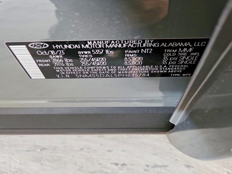 Продаж на аукціоні авто 2023 Hyundai Santa Fe, vin: 5NMS5DAL5PH635784, номер лоту: 59332966