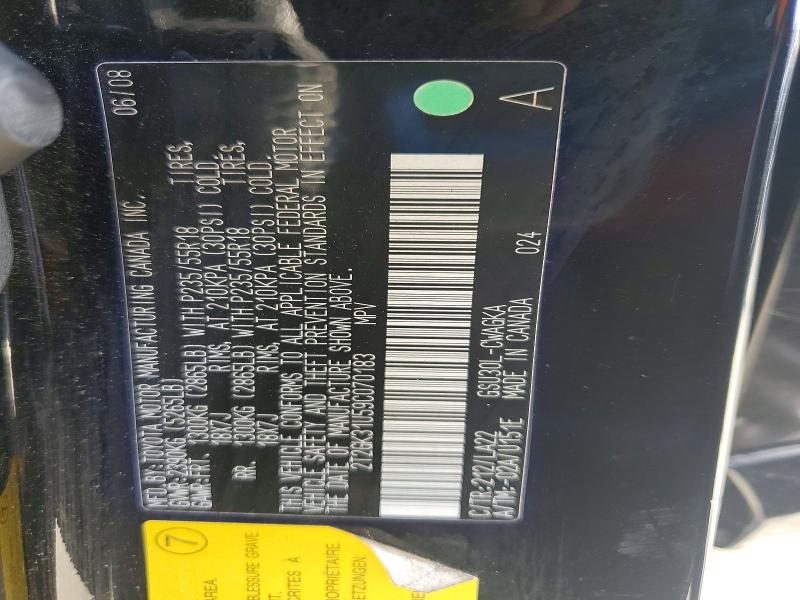 62529266 :رقم المزاد ، 2T2GK31U59C070183 vin ، 2009 Lexus Rx مزاد بيع