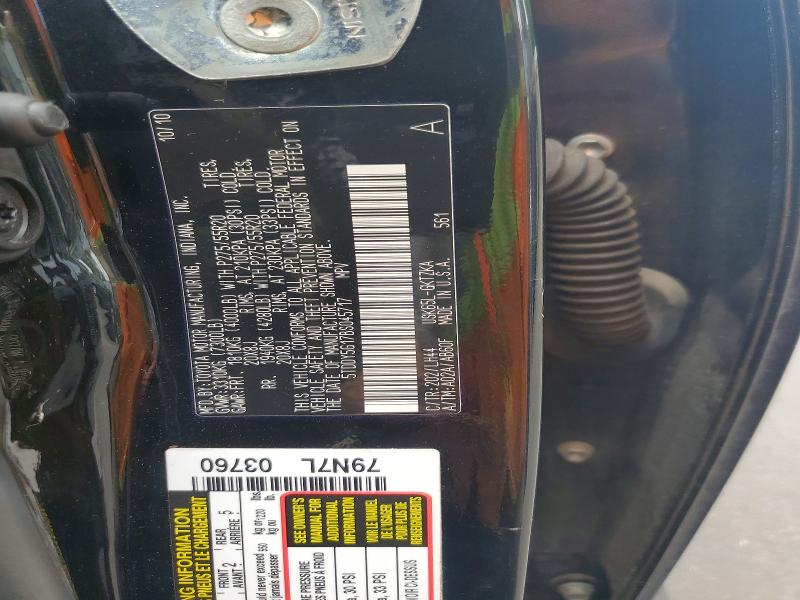 61175576 :رقم المزاد ، 5TDDY5G17BS045717 vin ، 2011 Toyota Sequoia مزاد بيع