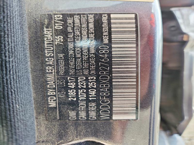 60042756 :رقم المزاد ، WDDGF8ABXDR276480 vin ، 2013 Mercedes-benz C مزاد بيع