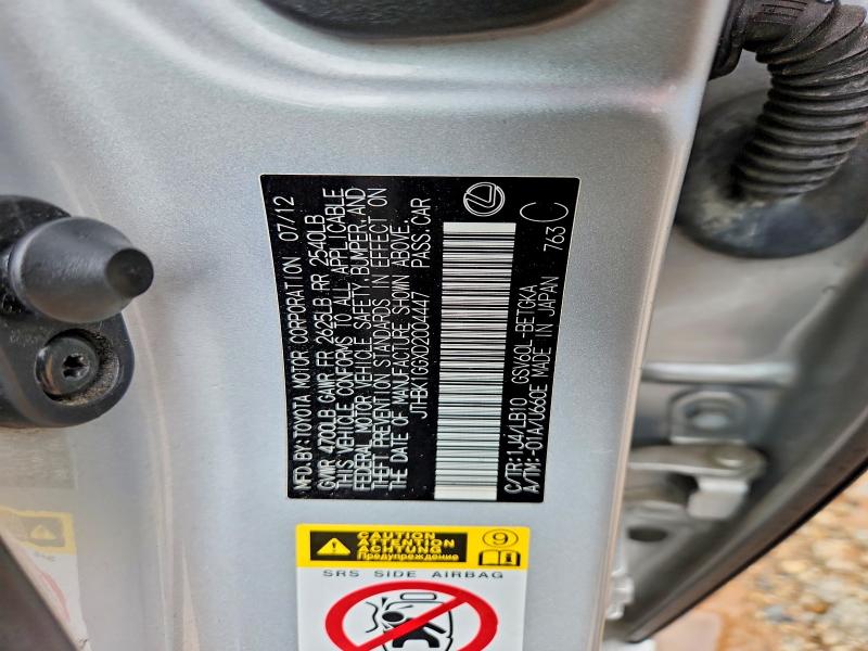61726826 :رقم المزاد ، JTHBK1GGXD2004447 vin ، 2013 Lexus Es مزاد بيع