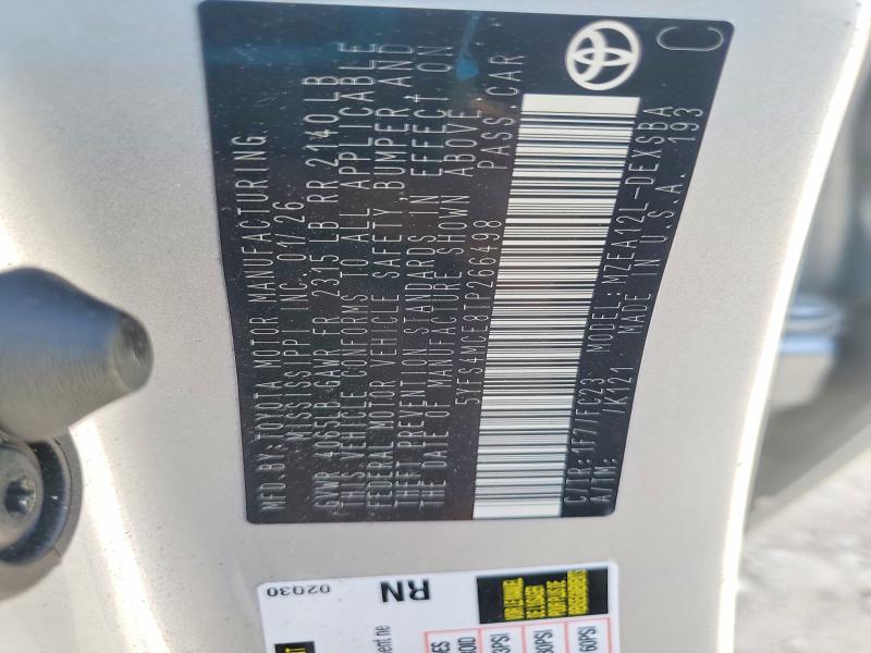 Aukcja sprzedaży 2026 Toyota Corolla, vin: 5YFS4MCE8TP266498, numer aukcji: 85603715