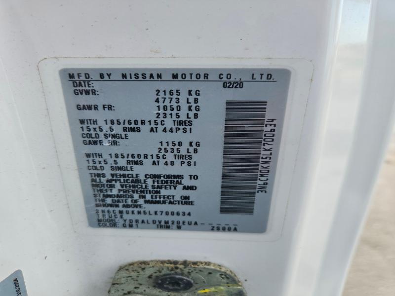Продажа на аукционе авто 2020 Nissan Nv200, vin: 3N6CM0KN5LK700634, номер лота: 59946016