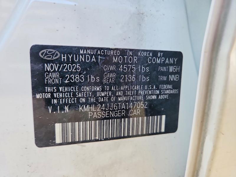Aukcja sprzedaży 2026 Hyundai Sonata Hybrid, vin: KMHL24JJ6TA147052, numer aukcji: 60060066