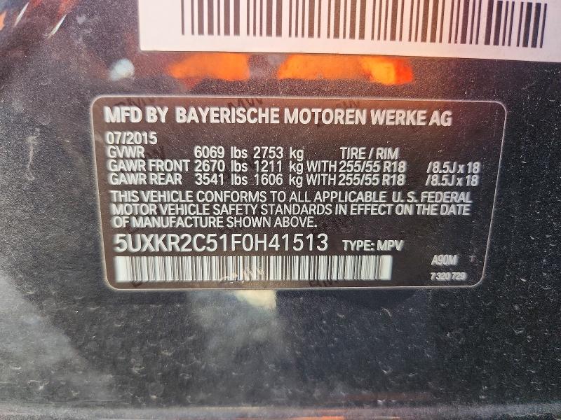 Продажа на аукционе авто 2015 Bmw X5, vin: 5UXKR2C51F0H41513, номер лота: 61808406