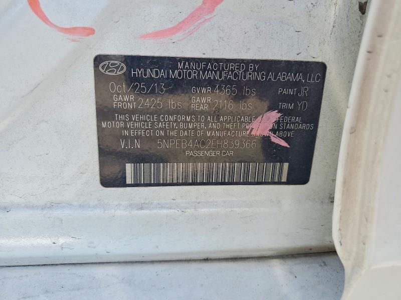 Aukcja sprzedaży 2014 Hyundai Sonata, vin: 5NPEB4AC2EH839366, numer aukcji: 61005346