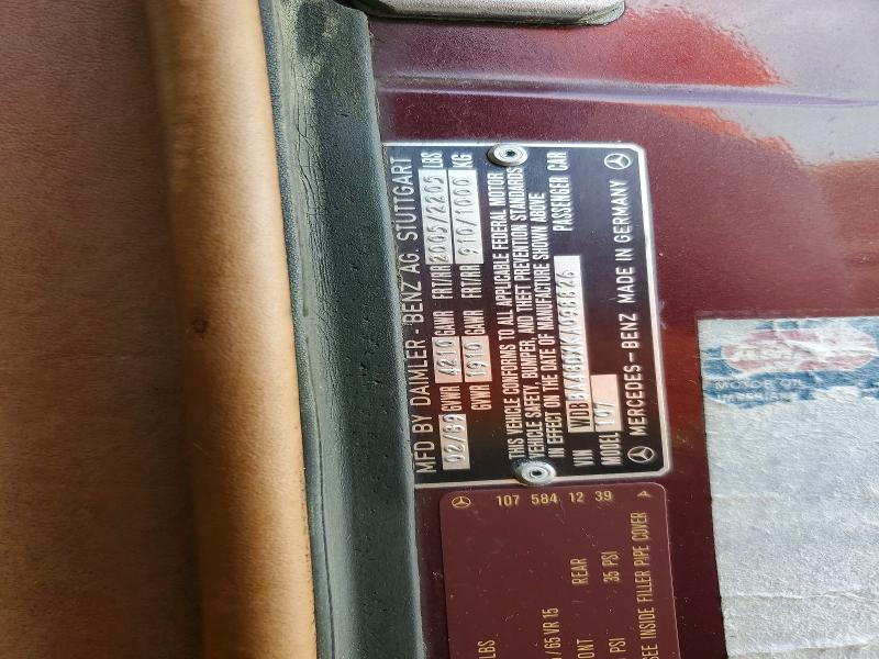 Продажа на аукционе авто 1989 Mercury Sl-class, vin: WDBBA48DXKA098826, номер лота: 60435826