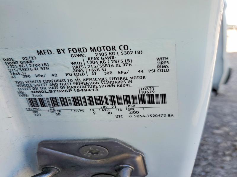 2023 Ford Transit Connect მანქანა იყიდება აუქციონზე, vin: NM0LS7S26P1549413, აუქციონის ნომერი: 61769986