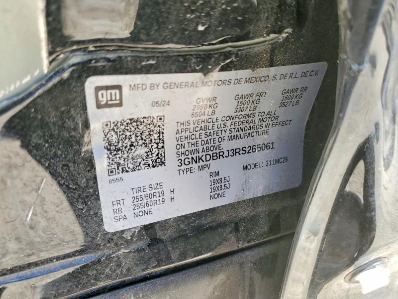 Aukcja sprzedaży 2024 Chevrolet Blazer, vin: 3GNKDBRJ3RS265061, numer aukcji: 60024536