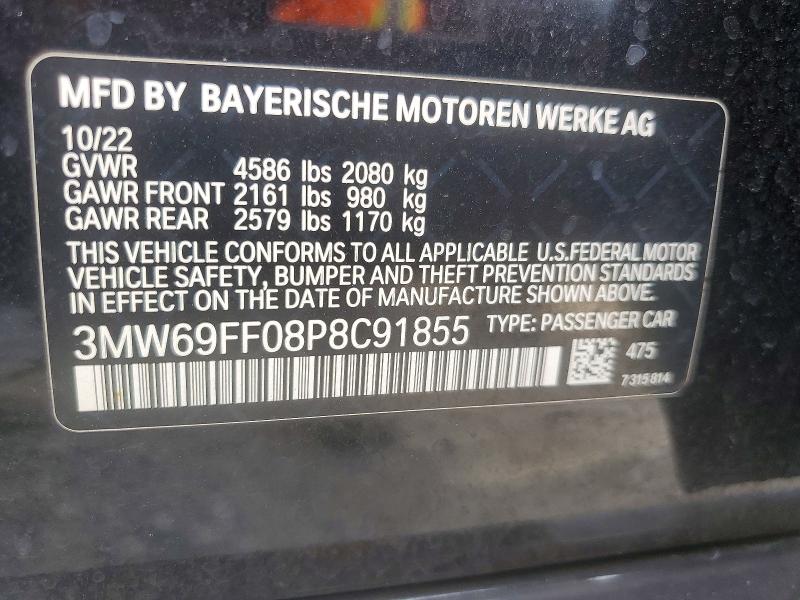 Продаж на аукціоні авто 2023 Bmw 330i, vin: 3MW69FF08P8C91855, номер лоту: 60682336