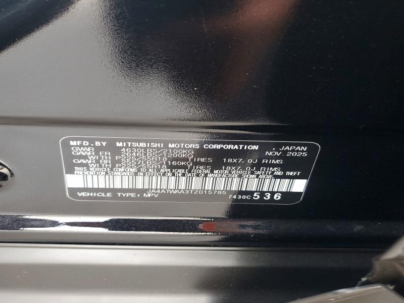 Aukcja sprzedaży 2026 Mitsubishi Eclipse Cross, vin: JA4ATWAA3TZ015785, numer aukcji: 61671806