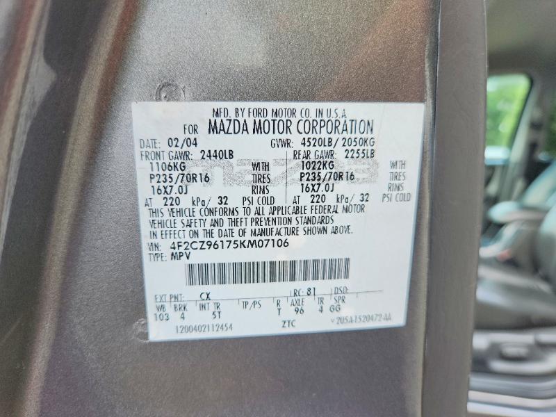 Aukcja sprzedaży 2005 Mazda Tribute, vin: 4F2CZ96175KM07106, numer aukcji: 60308586