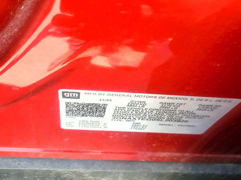 Aukcja sprzedaży 2025 Chevrolet Equinox, vin: 3GNAXTEG0SL203829, numer aukcji: 61327846