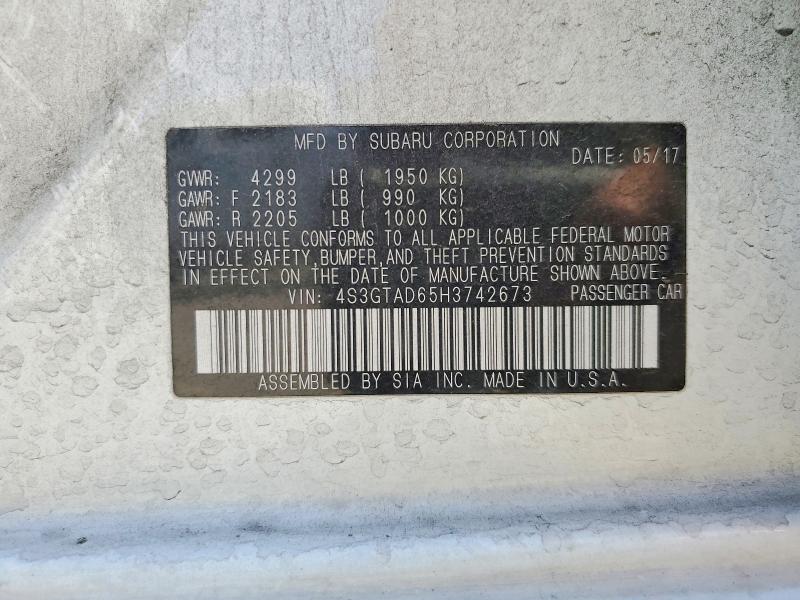 Продажа на аукционе авто 2017 Subaru Impreza, vin: 4S3GTAD65H3742673, номер лота: 60196666